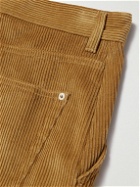 LOEWE - Wide-Leg Cotton-Corduroy Trousers - Brown