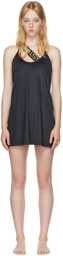 Versace Underwear Black Polyester Cover Up Dress