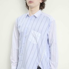 Comme des Garçons SHIRT Men's Striped Poplin Shirt in Stripe X Stripe