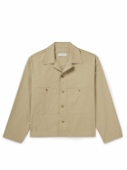 LE 17 SEPTEMBRE - Camp-Collar Cotton-Blend Twill Overshirt - Neutrals