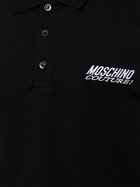 MOSCHINO - Logo Embroidery Cotton Jersey Polo