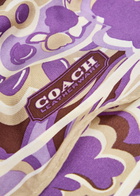Coach Andrea Patterned Silk Triangle Scarf - Purple - One Size