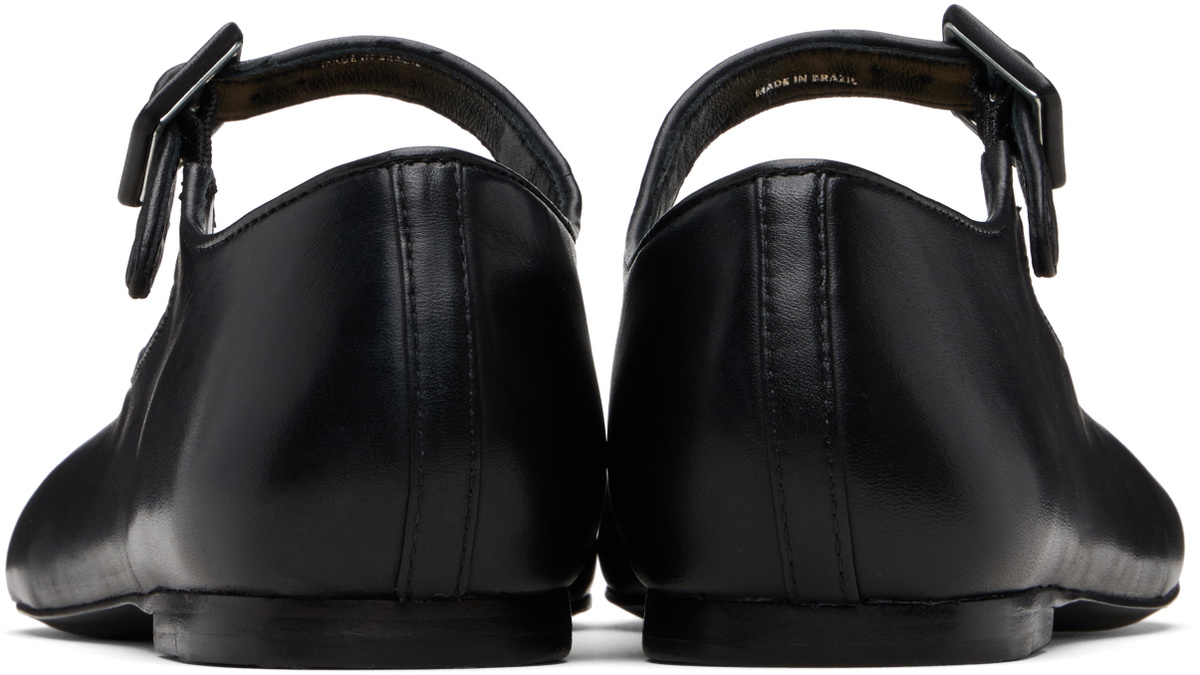 Sandy Liang Black Paw Mary Jane Ballerina Flats