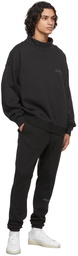 Essentials Black Mock Neck Sweatshirt