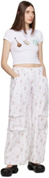 TheOpen Product White Flower Lounge Pants