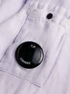 C.P. Company - Logo-Appliquéd Cotton and Linen-Blend Twill Jacket - Purple