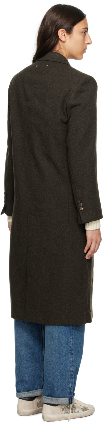 Golden Goose Khaki Double-Breasted Coat