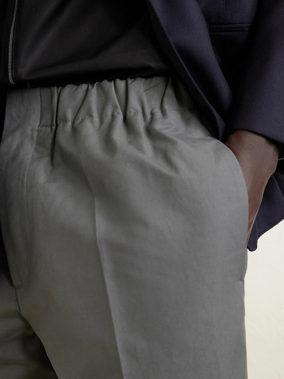 Jil Sander - Tapered-Leg Cotton Trousers - Gray