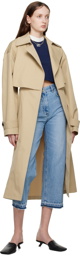 System Beige Cutout Trench Coat
