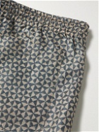 SMR Days - Hiri Printed Silk Drawstring Shorts - Blue