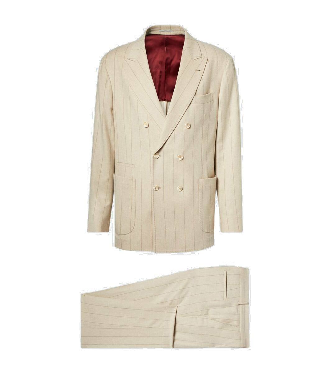 Brunello Cucinelli Brown Wool Two-Piece Suit main image 0