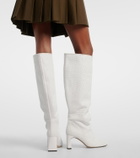 Souliers Martinez Roberta woven leather knee-high boots