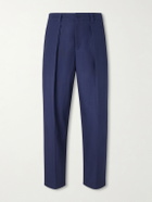 A.P.C. - Renato Straight-Leg Pleated Cotton-Twill Trousers - Blue