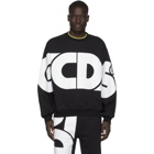 GCDS Black Macro Round Logo Sweatshirt