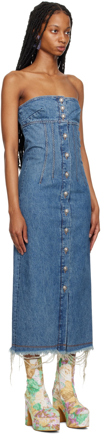 sportmax denim dress Sportmax | Woman - Sleeveless denim dress - Midnightblue
