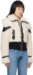 Coperni Off-White Zip Faux-Leather Jacket