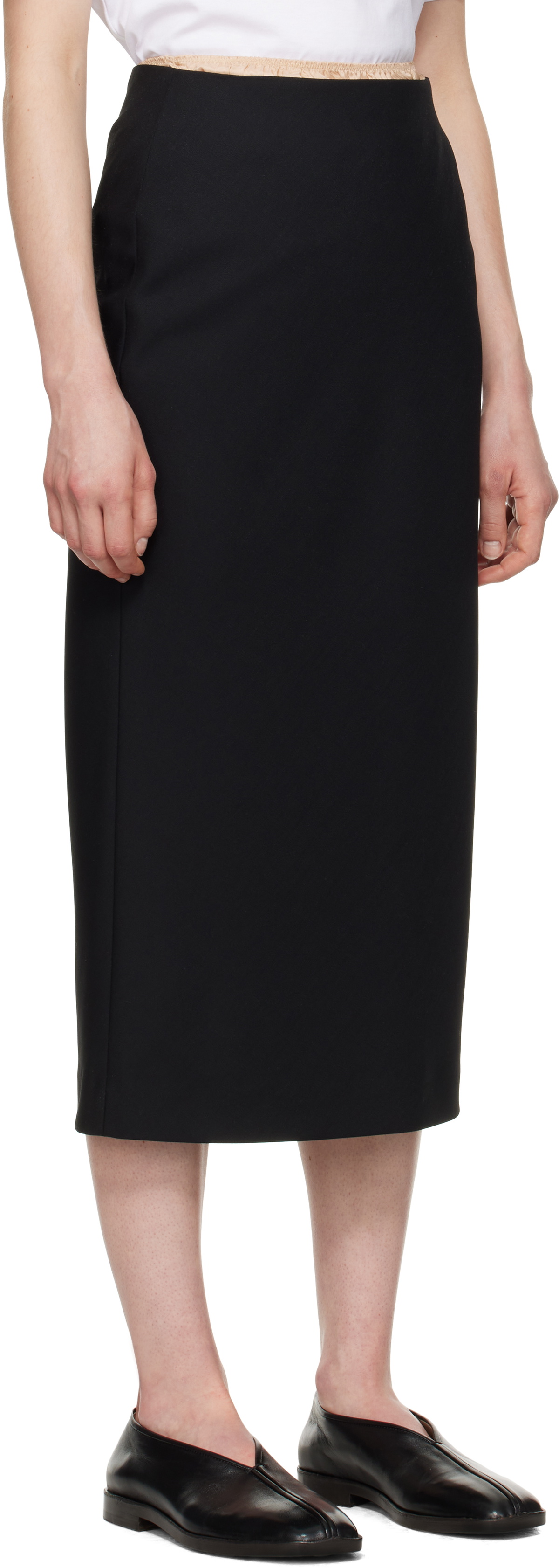 Carven Black Graine de Poudre Maxi Skirt