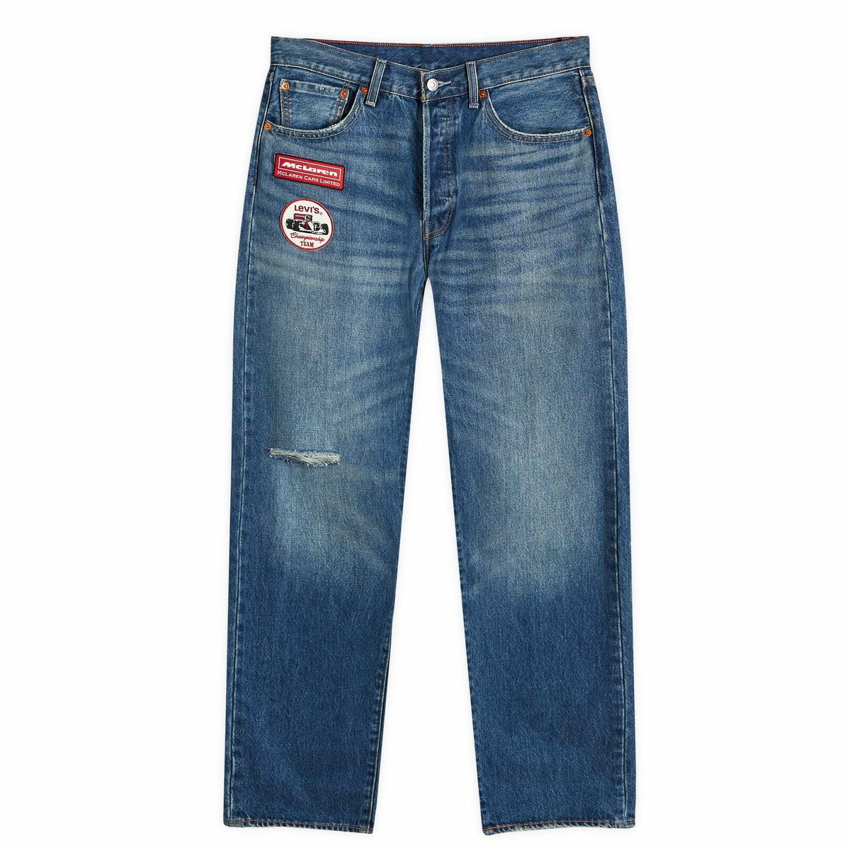 Levi's Men's Levis x McLaren Heritage 501 Jeans in Blue Levi's Red