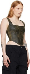 MISBHV SSENSE Exclusive Brown Faux-Leather Tank Top