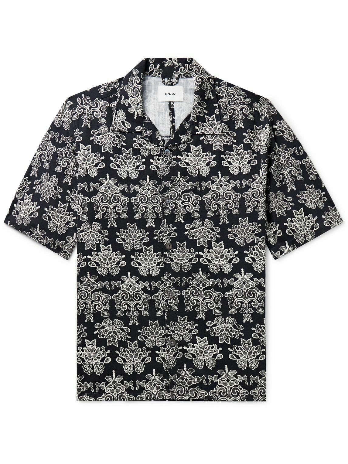 NN07 - Ole 5210 Camp-Collar Printed Organic Cotton and TENCEL™ Lyocell ...