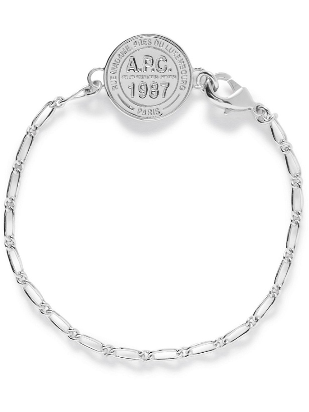 Photo: A.P.C. - Logo-Engraved Silver-Tone Bracelet - Silver