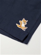 MAISON KITSUNÉ - Chillax Fox Mid-Length Logo-Appliquéd Swim Shorts - Blue - S