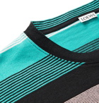 Loewe - Logo-Embroidered Striped Cotton-Jersey T-Shirt - Multi
