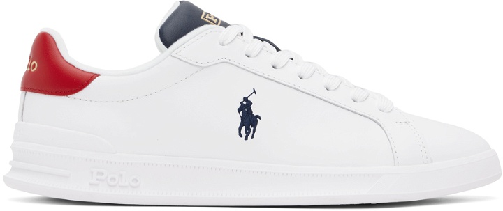 Photo: Polo Ralph Lauren White Heritage Court II Leather Sneakers