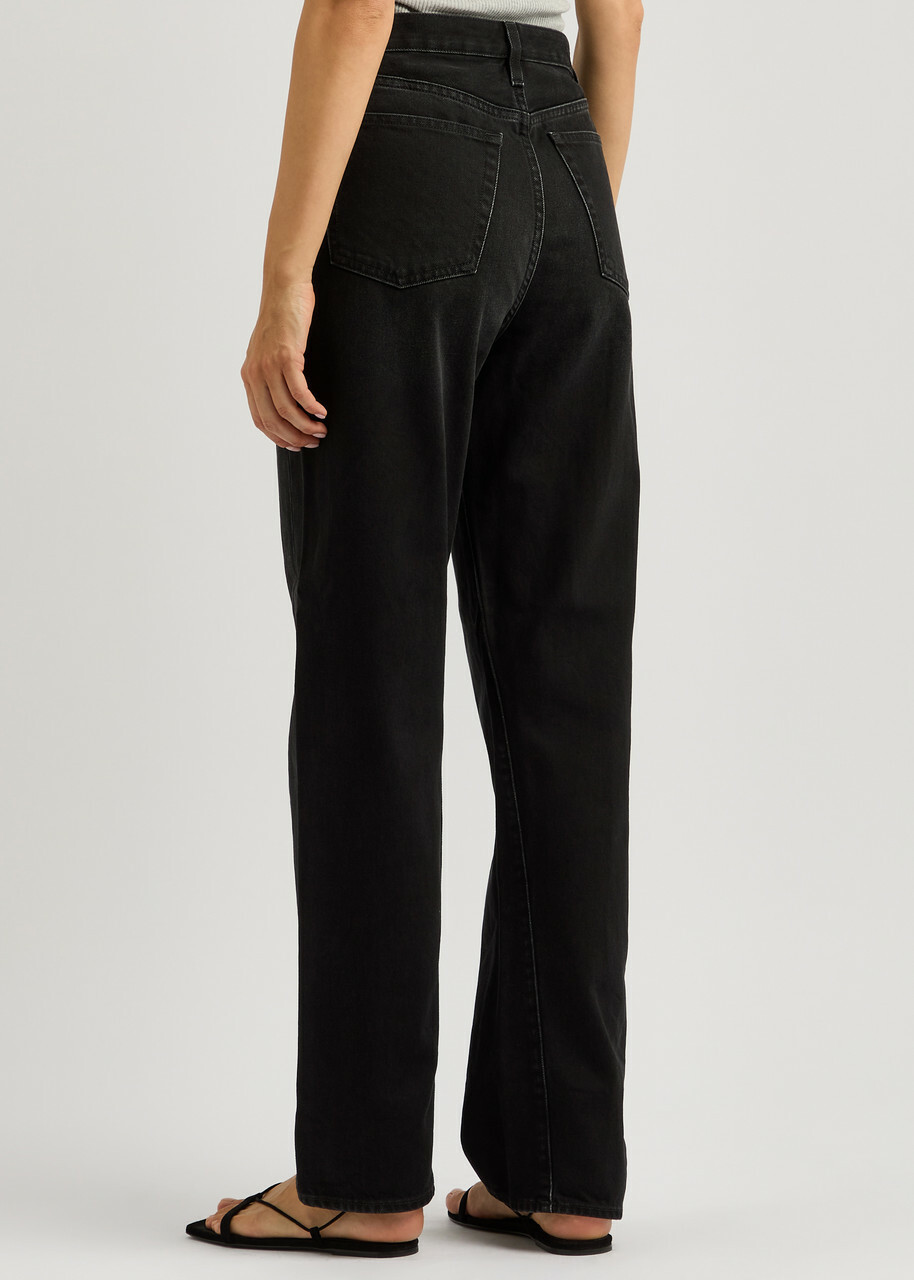 Toteme Twisted Seam Straight-leg Full Length Jeans Black