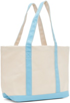 Sporty & Rich White & Blue Wellness Studio Tote