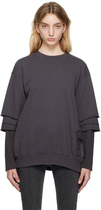 Photo: UNDERCOVER Gray Layered Sweatshirt