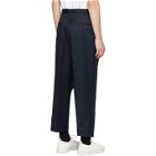 Comme des Garcons Homme Navy Cotton Twill Trousers