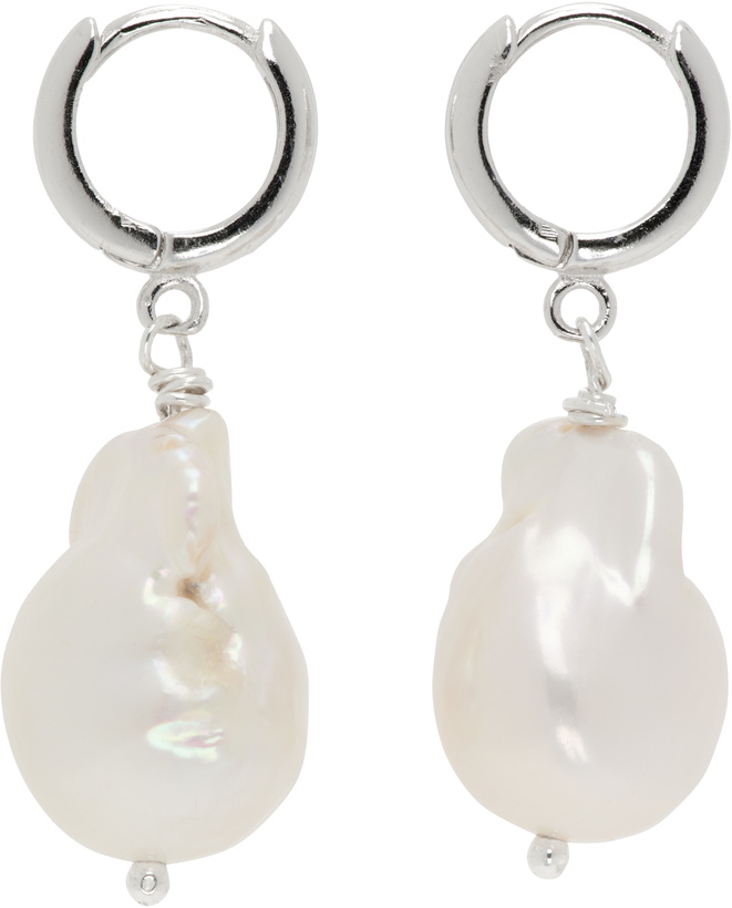 Photo: Gohar World Silver & White Host Baroque Pearl Earrings