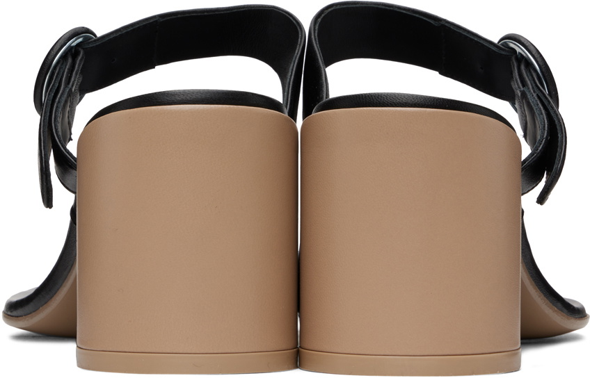 MM6 Maison Margiela toe-ring Heeled Sandals | Black | FARFETCH