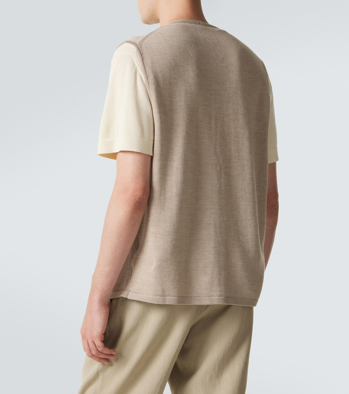 Stòffa Knitted wool and silk vest