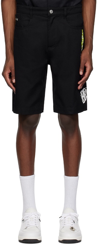 Photo: GCDS Black Embroidered Shorts