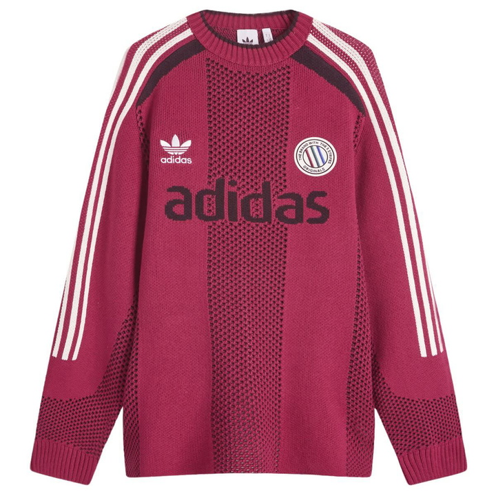 Photo: Adidas Adicolor Pullover Knit in Legacy Burgundy