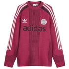 Adidas Adicolor Pullover Knit in Legacy Burgundy