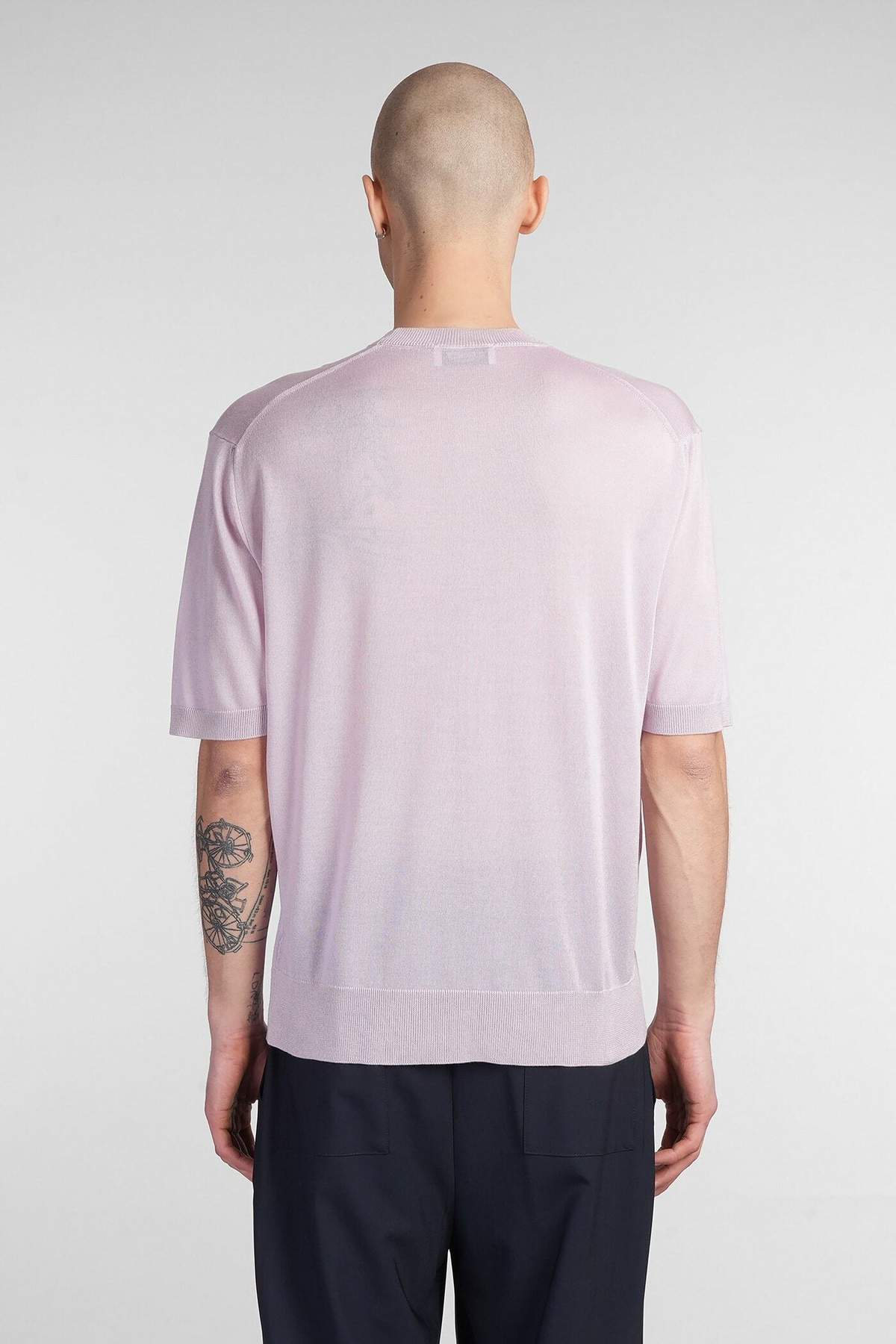 Laneus T-shirt In Lilla Wool And Polyester