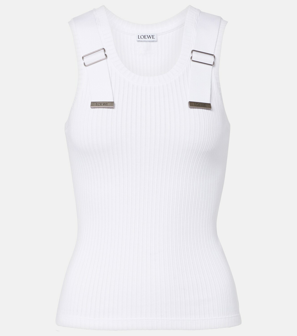 Loewe Ribbed-knit cotton-blend tank top