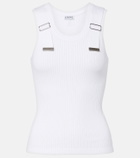 Loewe Ribbed-knit cotton-blend tank top