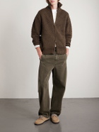 Beams Plus - Zip-Up Wool Sweater - Brown