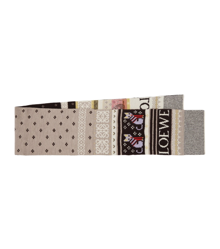 Photo: Loewe x Louis Wain wool-blend jacquard scarf