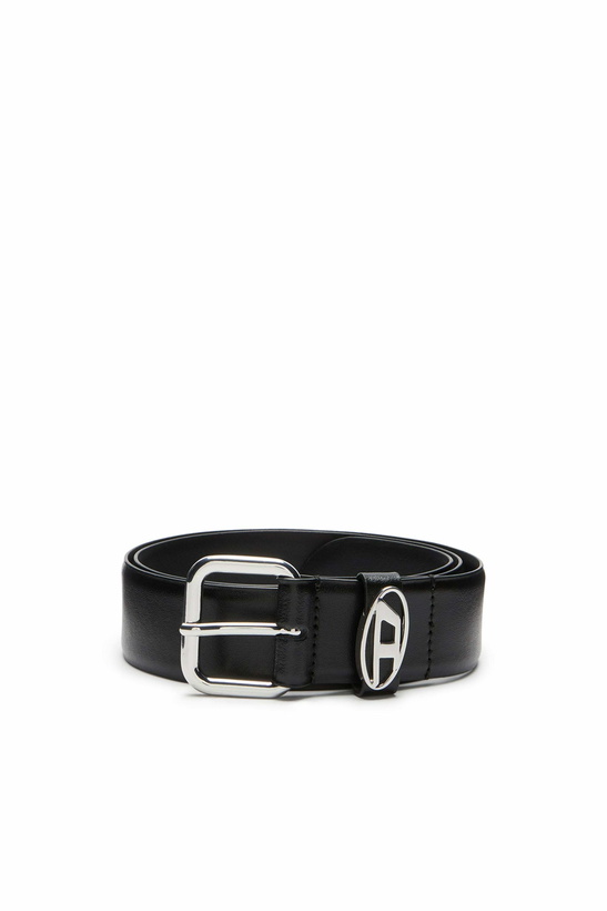 Photo: Diesel 3.9cm logo-plaque embellished leather belt - Belts - Unisex - Black