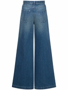 PETER DO - Cotton Denim Cut Out Wide Jeans