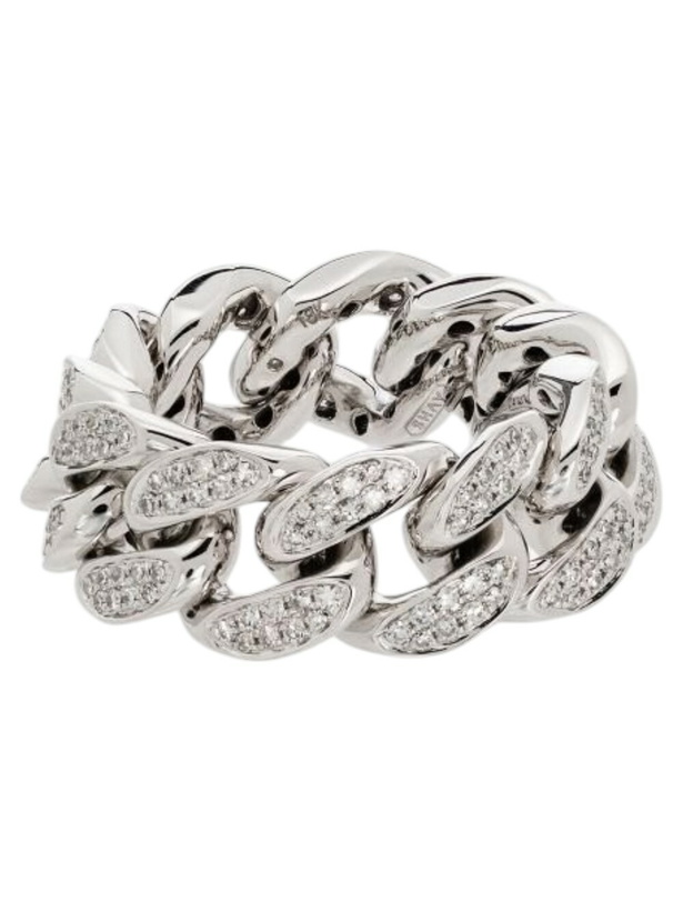 Photo: SHAY 18K White Gold Flat Link Diamond Ring