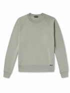 TOM FORD - Garment-Dyed Cotton-Jersey Sweatshirt - Green