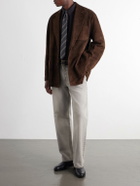 ssstein - Panelled Suede Blazer - Brown