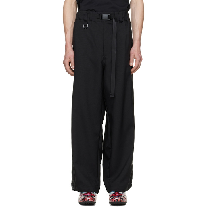Photo: Y-3 Black Sport Uniform Adaptive 3-Stripes Trousers