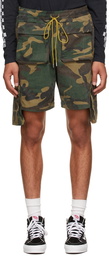 Rhude SSENSE Exclusive Brown Camo Cargo Shorts